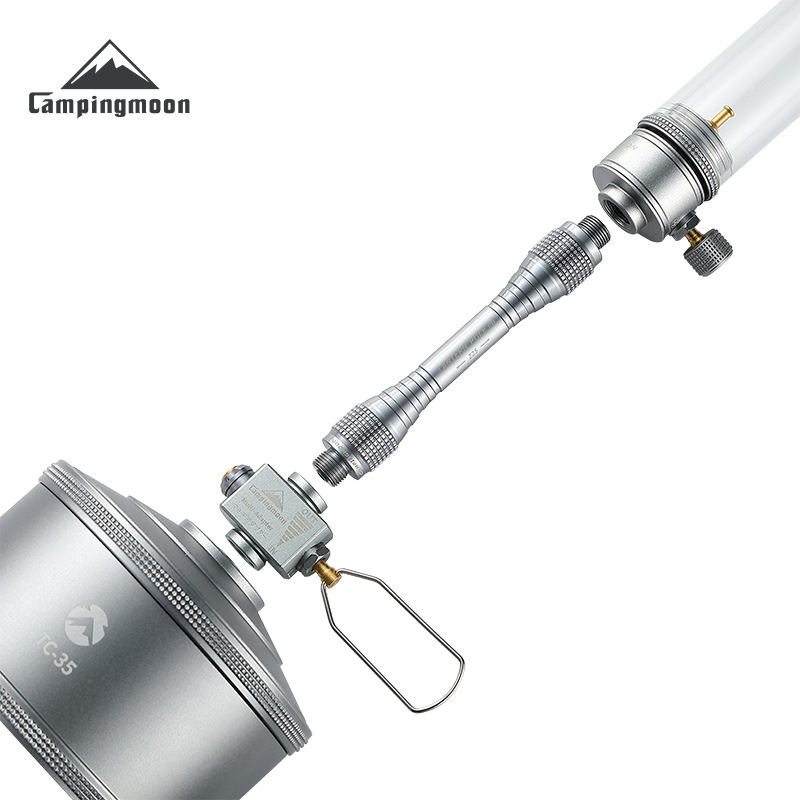 Coleman Z25+Z15 къмпинг комплект: газова горелка за канистер, дълъг газов маркуч, клапан за отпускане на налягането, лампена стойка и удължителна пръчка