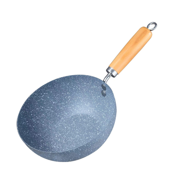 Wok s neprijanjajućim premazom, japanskog stila, od kovanog željeza, dubina 8,5 cm (470 g)