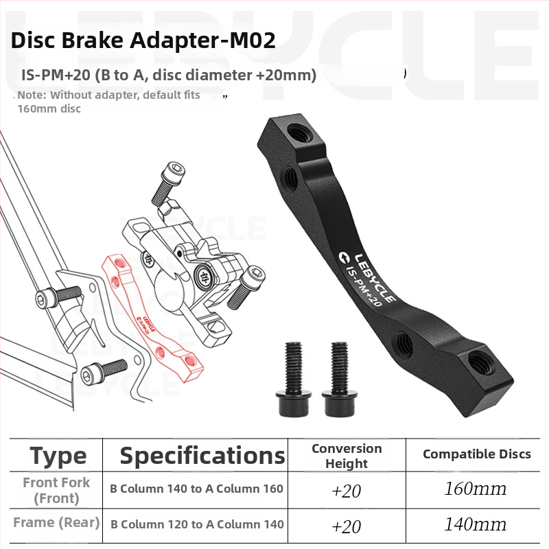 Lebycle adapter za disk kočnice za planinski bicikl, pretvara 160mm/180B u 203mm