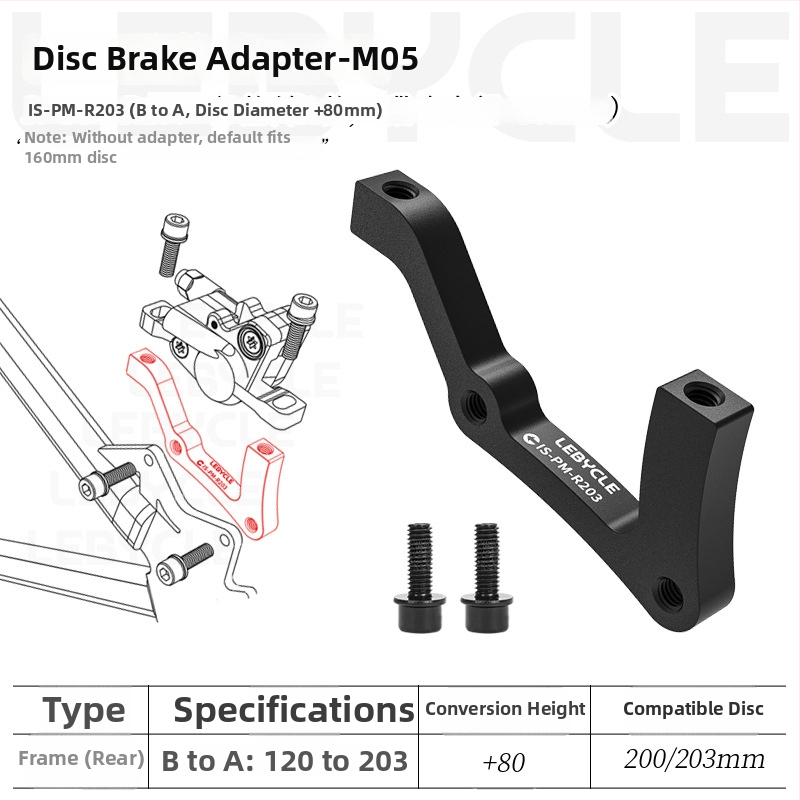 Lebycle adapter za disk kočnice za planinski bicikl, pretvara 160mm/180B u 203mm
