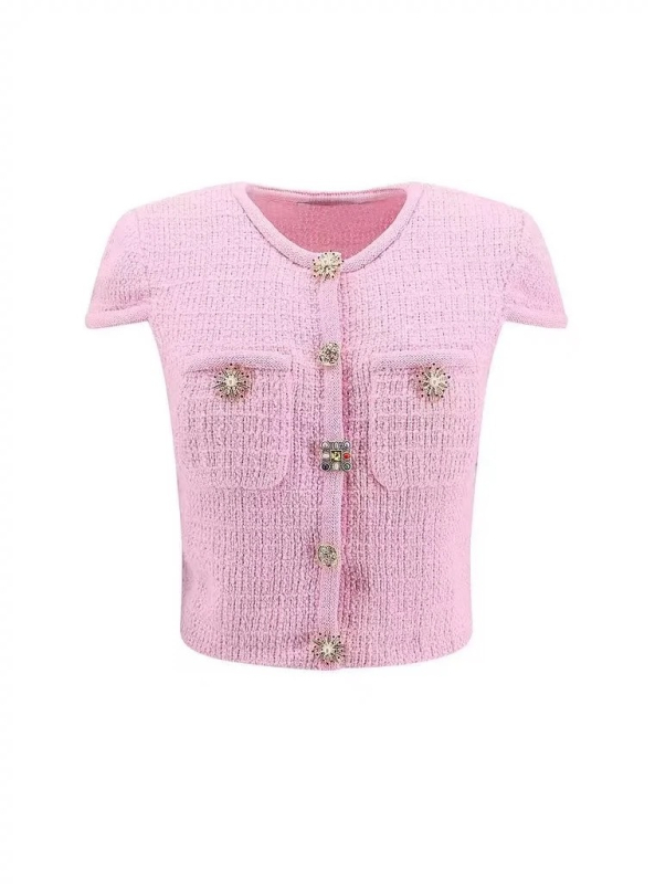 Kostim od pletenog gornjeg dijela i suknje, rukavi tri četvrtine, poliester pleteni materijal, sadržaj glavne tkanine 30–50%, jesen 2024