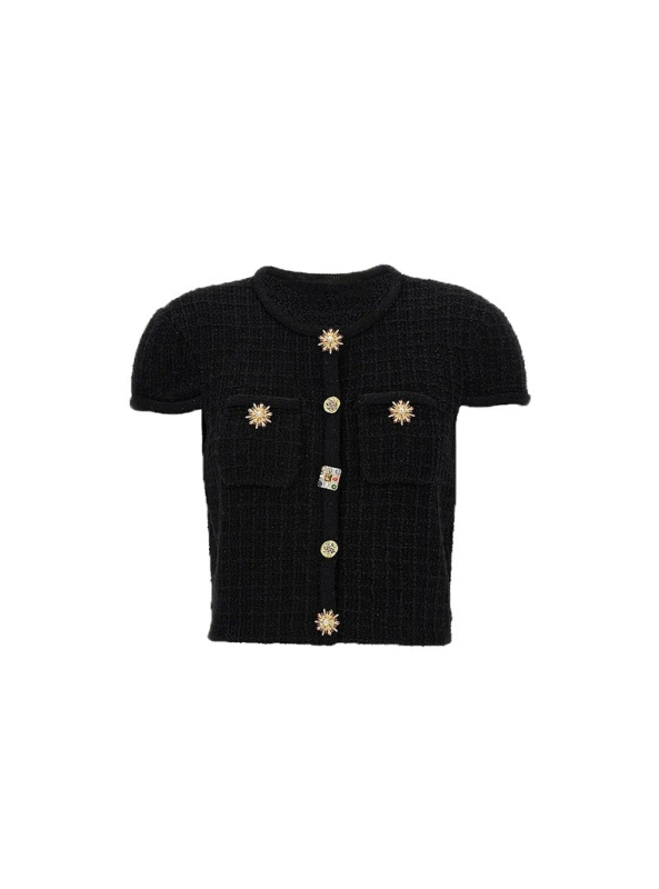 Kostim od pletenog gornjeg dijela i suknje, rukavi tri četvrtine, poliester pleteni materijal, sadržaj glavne tkanine 30–50%, jesen 2024