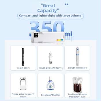 Polovodičová automobilová chladnička, objem do 5 l, hmotnosť 1 kg, výkon 12 W, napätie 5 V, prevádzková teplota 0–18 °C