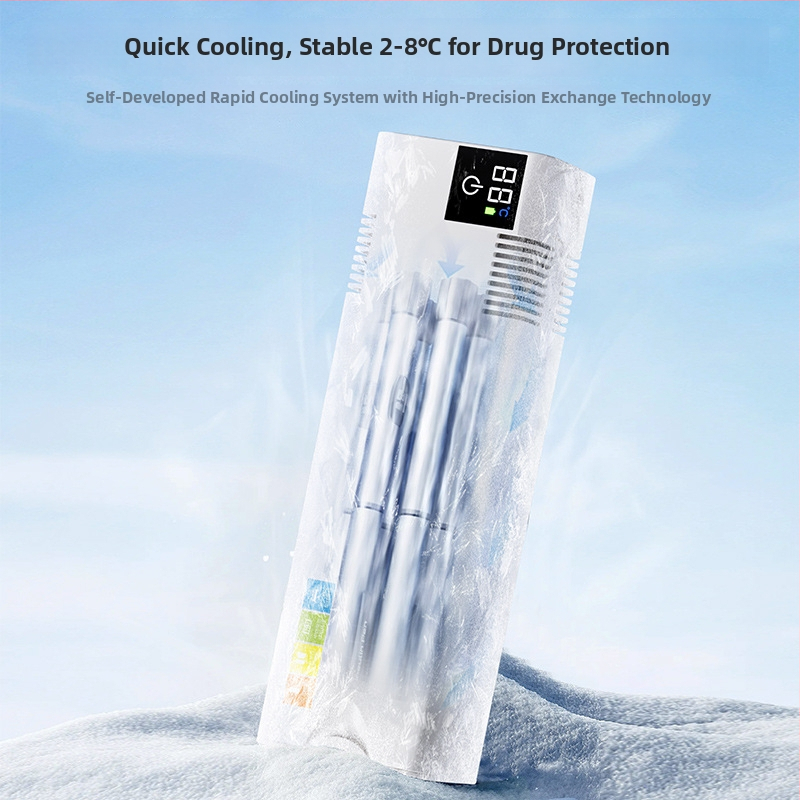 Polovodičová automobilová chladnička, objem do 5 l, hmotnosť 1 kg, výkon 12 W, napätie 5 V, prevádzková teplota 0–18 °C