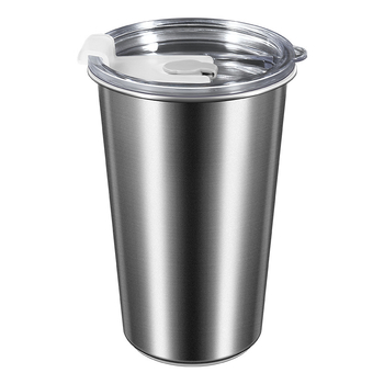 Κούπα ποτών από ανοξείδωτο χάλυβα 304 με καλαμάκι, καπάκι από PP + σιλικόνη, θήκη από PP — φορητή για γρήγορη κατάψυξη ποτών
