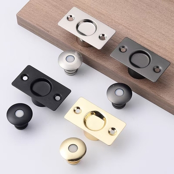 Скрит подов всмукващ държач за врата – подово монтиран, ръчно управление, материал: 304 неръждаема стомана и мед, електроплакиран финиш