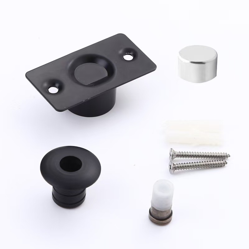 Скрит подов всмукващ държач за врата – подово монтиран, ръчно управление, материал: 304 неръждаема стомана и мед, електроплакиран финиш