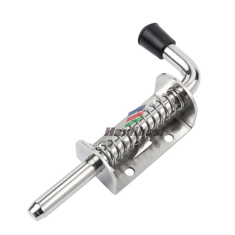 Industrijski teški opružni zasun za ormariće – Tf-345; Materijal: nehrđajući čelik/željezo; Obrada površine: vibracijska/elektroplakiranje; Marka Hedibos