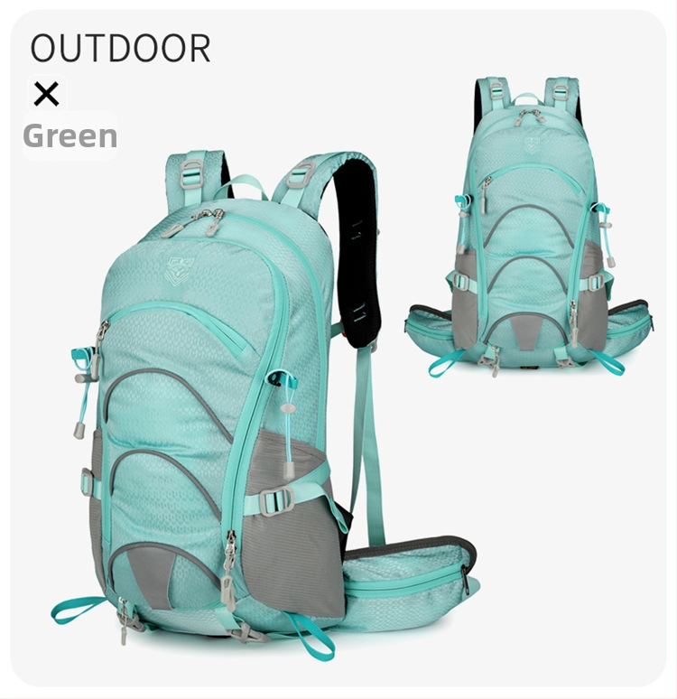 Раница за туризъм 20L за къмпинг и хайкинг, дишаща, водоустойчива, нейлонова, унисекс, с въздушни подпори на презрамките