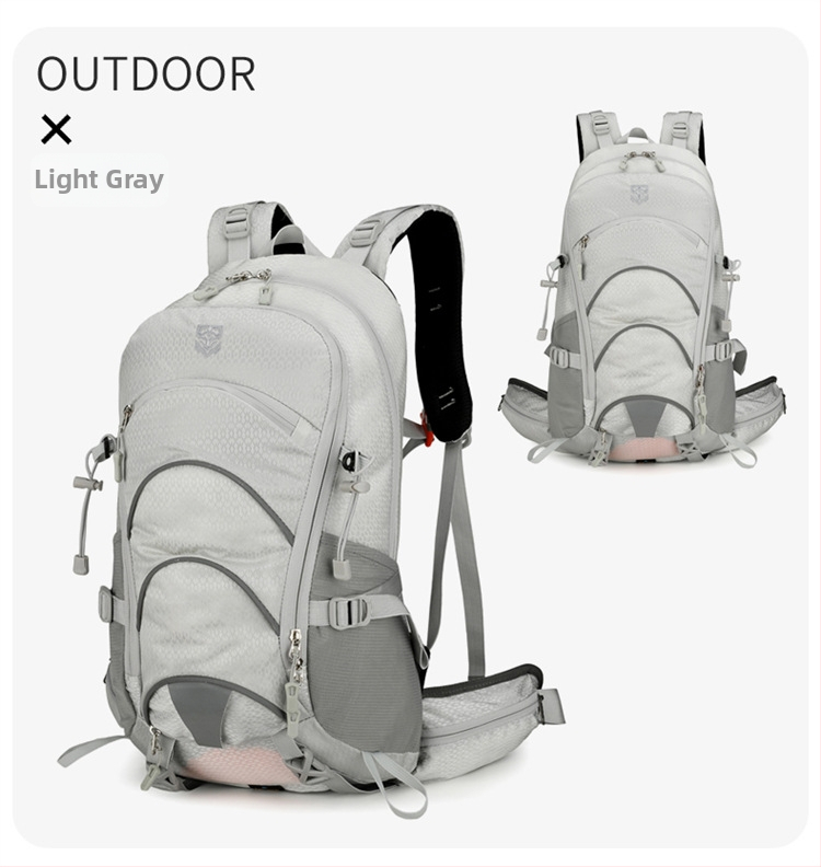 Раница за туризъм 20L за къмпинг и хайкинг, дишаща, водоустойчива, нейлонова, унисекс, с въздушни подпори на презрамките