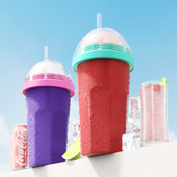 Κούπα για κρύα ποτά με καλαμάκι – καρτούν στυλ, υλικό PP, μάρκα Agada