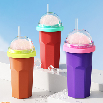 Κούπα για κρύα ποτά με καλαμάκι – καρτούν στυλ, υλικό PP, μάρκα Agada