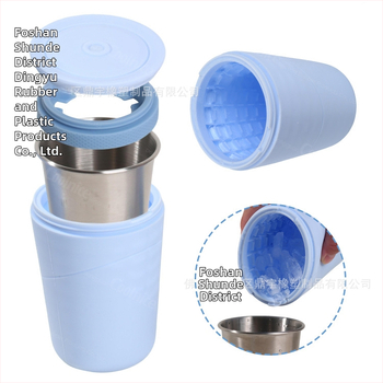 Dvojstenný pohár z nehrdzavejúcej ocele a silikónu, udržiava studené nápoje, možnosť vlastného loga