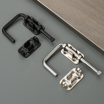 Bez bušenja: višenamjenski zasun za vrata — debeli čep za drvena vrata, tip A, legura cinka/nehrđajući čelik, 180° zaključavanje