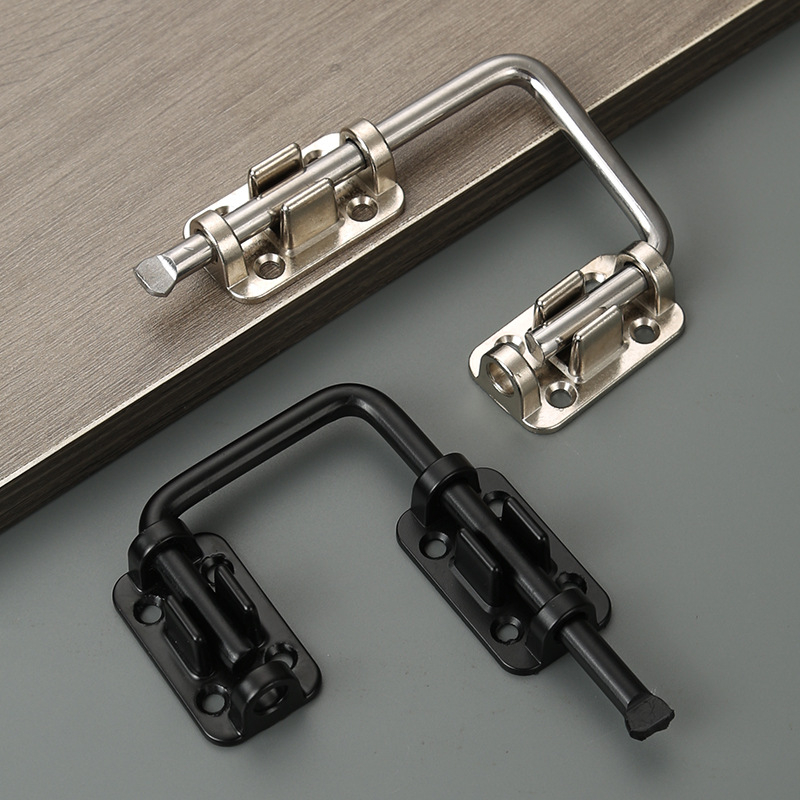 Bez bušenja: višenamjenski zasun za vrata — debeli čep za drvena vrata, tip A, legura cinka/nehrđajući čelik, 180° zaključavanje