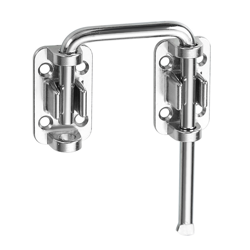 Bez bušenja: višenamjenski zasun za vrata — debeli čep za drvena vrata, tip A, legura cinka/nehrđajući čelik, 180° zaključavanje