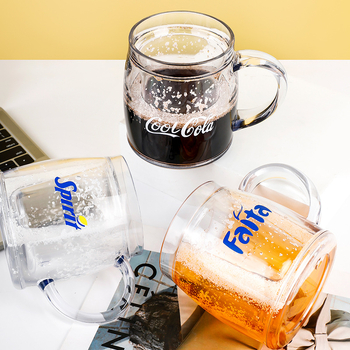 Двуслойна чаша за напитки; Материал: PS; Форма: елипсовидна; Структура: двойна стена; Функция: охлаждане/запазване на студено; Тегло: 500 г