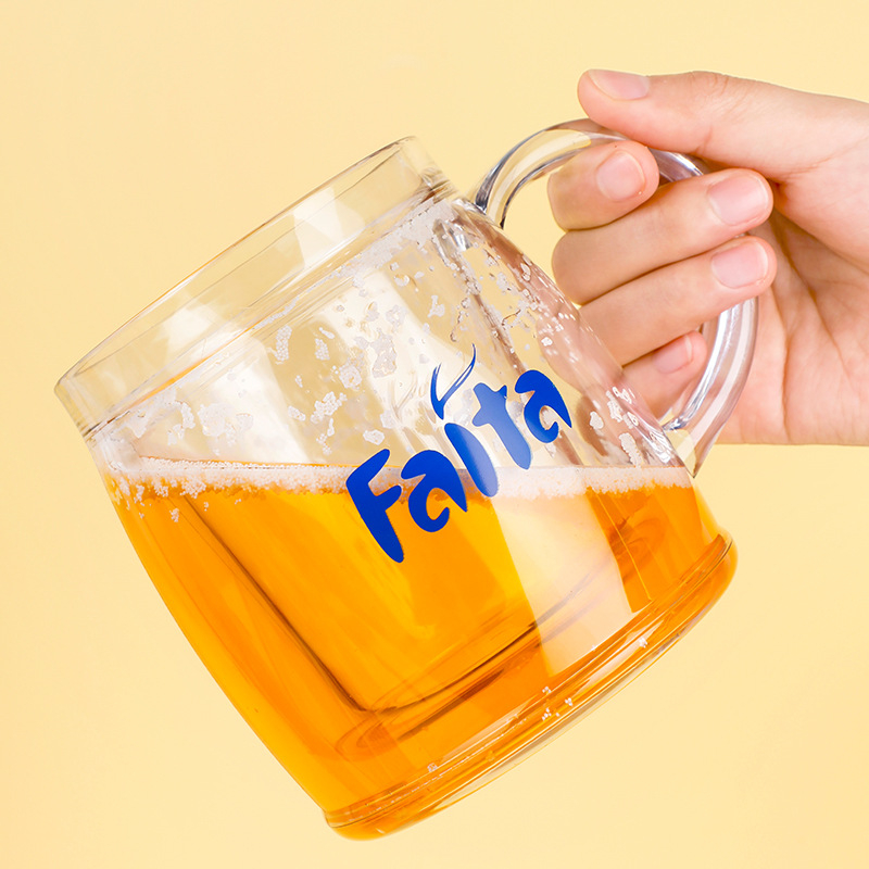 Двуслойна чаша за напитки; Материал: PS; Форма: елипсовидна; Структура: двойна стена; Функция: охлаждане/запазване на студено; Тегло: 500 г