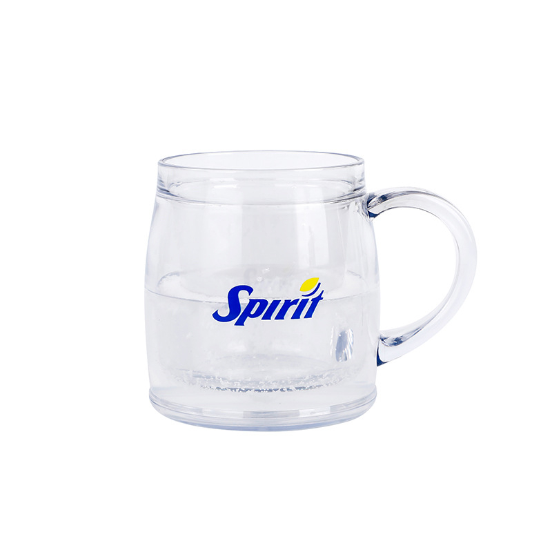 Двуслойна чаша за напитки; Материал: PS; Форма: елипсовидна; Структура: двойна стена; Функция: охлаждане/запазване на студено; Тегло: 500 г