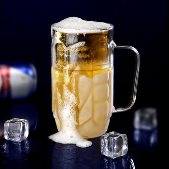 Чаша за бира с двойна стена и дръжка, термоустойчива, запазва студено, персонализирана