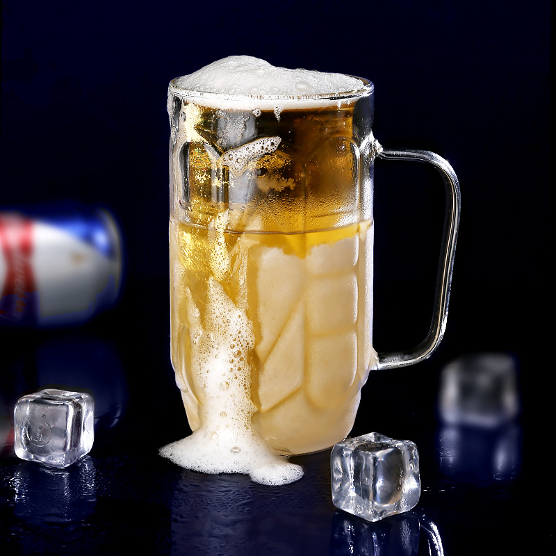 Чаша за бира с двойна стена и дръжка, термоустойчива, запазва студено, персонализирана