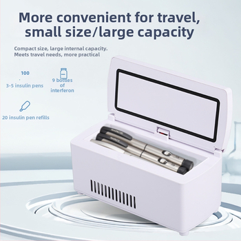 Mini chladička do auta na inzulín, kapacita do 5 L, 15 W, 12V/220V, teplotný rozsah 2–18°C