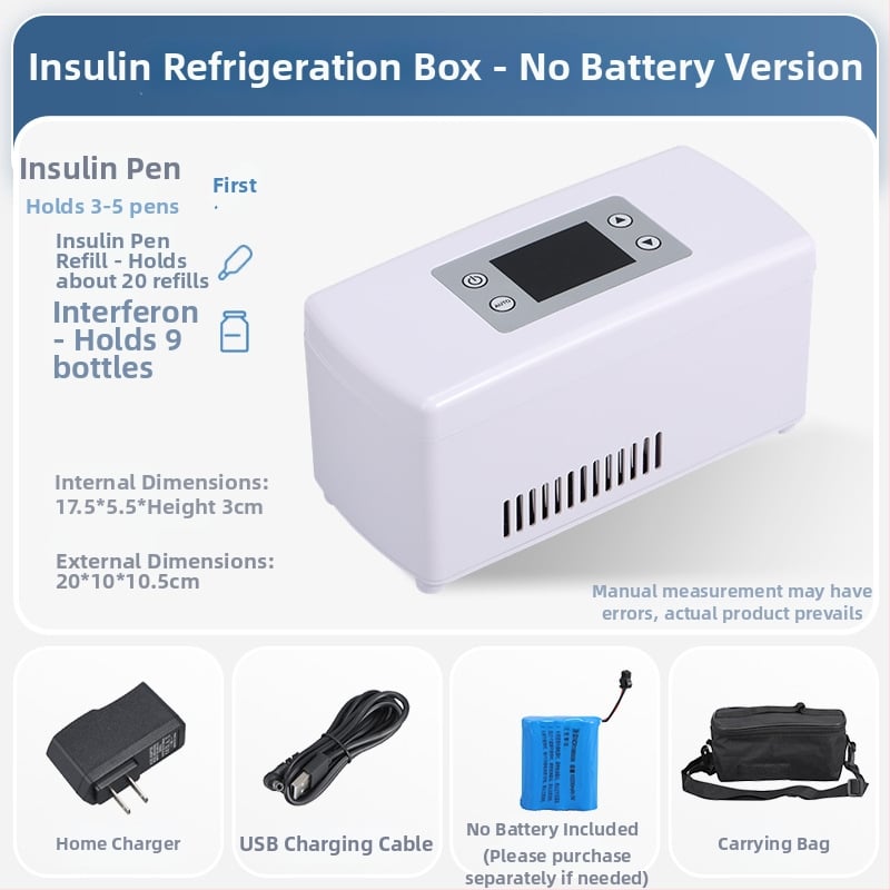 Mini chladička do auta na inzulín, kapacita do 5 L, 15 W, 12V/220V, teplotný rozsah 2–18°C