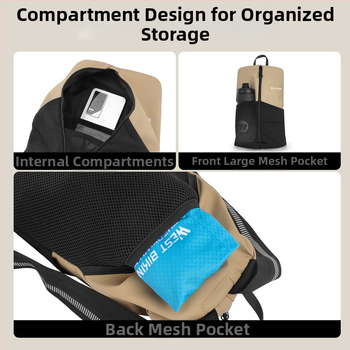 West Rider cyklistický batoh – 3L objem, materiál 900D s sieťovými panelmi a 3D polyestrovou sieťou, model Yp0707416