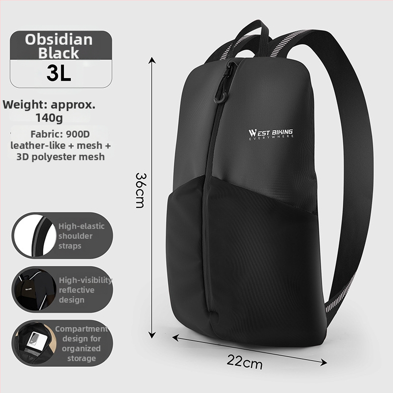 West Rider cyklistický batoh – 3L objem, materiál 900D s sieťovými panelmi a 3D polyestrovou sieťou, model Yp0707416