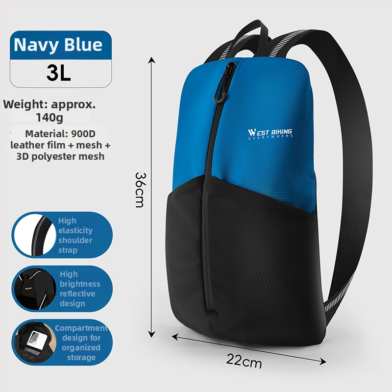West Rider cyklistický batoh – 3L objem, materiál 900D s sieťovými panelmi a 3D polyestrovou sieťou, model Yp0707416