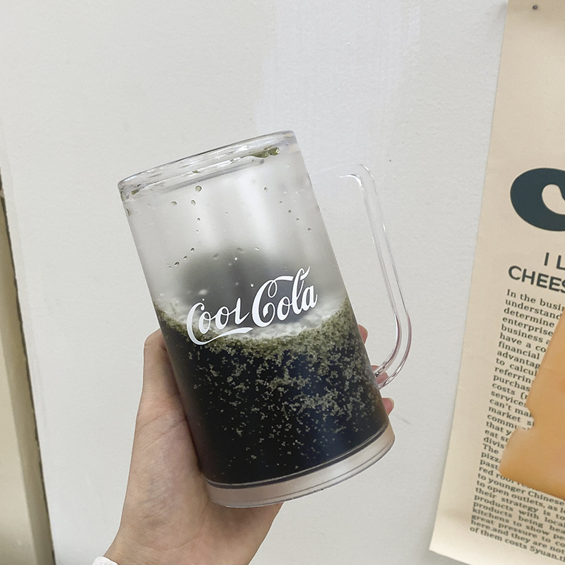 Пластмасова чаша за охлаждане с замразена течност, двойна стена, PS материал, персонализация налична, отпечатано лого