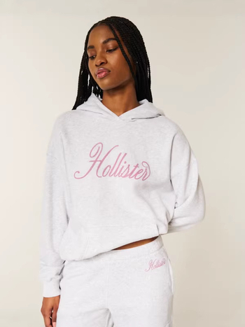 Hoodie i set trenirke s otiskom ruža, Y2K ulični stil, pamuk-poliester smjesa, duge rukave