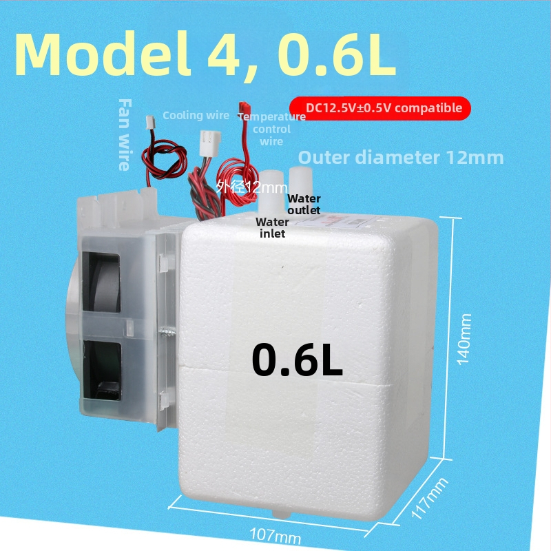Ivóvíz rendszerekhez készült hűtőmodul jégkamrával, elektronikus hűtővel, víztisztító vonallal és teabár-hűtőegységgel