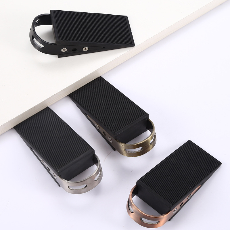 MS988 Ugradni držač vrata na podu od 304 nehrđajućeg čelika, otporan na vjetar i gumeni klin protiv klizanja