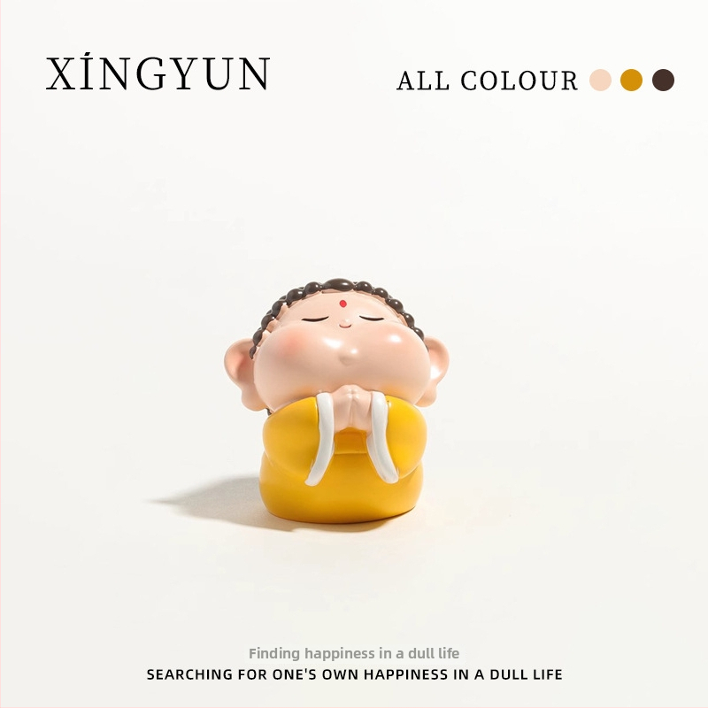 Stolová ozdoba: Amitábha Budha a Boh bohatstva, živica, roztomilý štýl, darček pre spolužiaka na narodeniny alebo na Vianoce