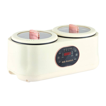 Dvostruki električni kuhalo s timerom i dvostrukom posudom, para i kuhanje, 800–1000W, kapacitet ispod 1 L, unutarnja posuda od crnog kristala, mikrokontrolno upravljanje