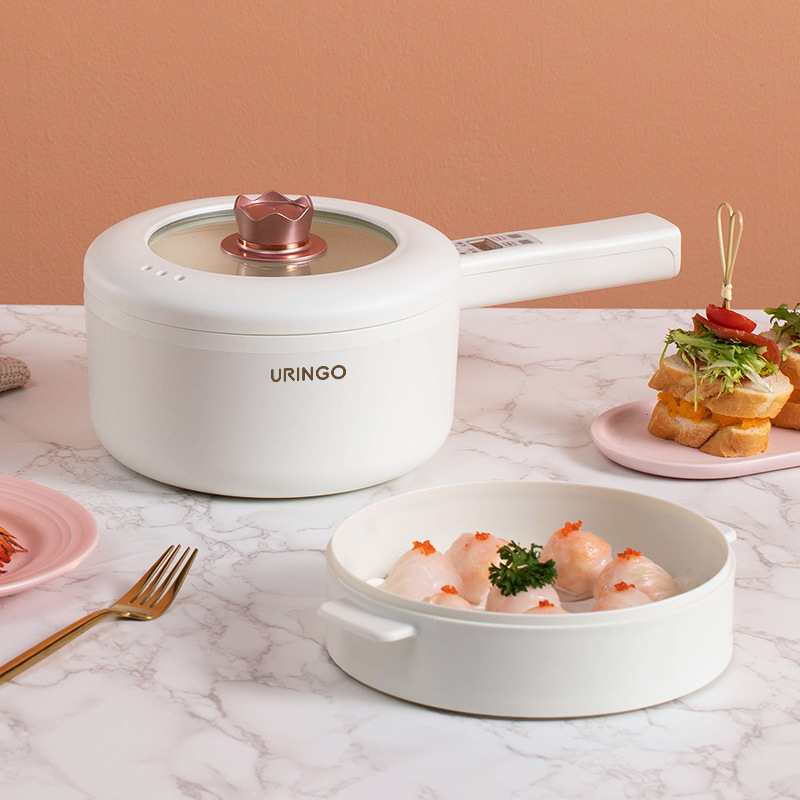 Električna posuda za kuhanje, 700W, kapaciteta 1–2 osobe, unutarnja posuda keramičkog glaziranja, LCD zaslon s tajmerom i regulacijom temperature; funkcije: para, prženje, kuhanje, dinstanje i hot pot
