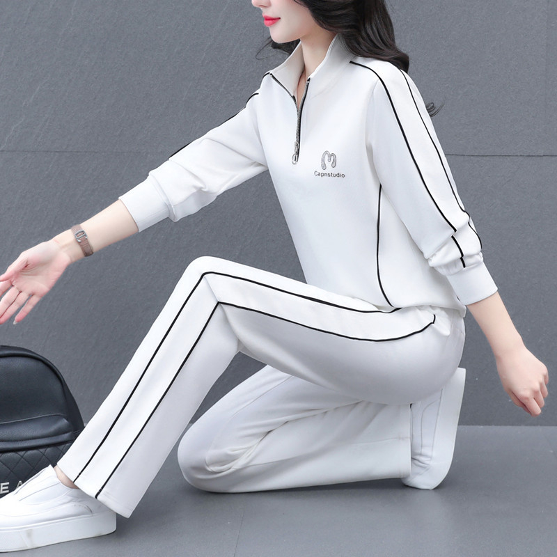 Ženski jesenji sportski set 2024 – udoban hoodie i hlače, dva komada, pamuk-poliester.