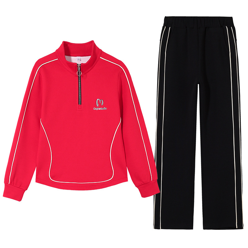 Ženski jesenji sportski set 2024 – udoban hoodie i hlače, dva komada, pamuk-poliester.