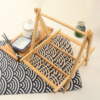 Držač za posluživanje od bambusa za priloge uz Hot Pot — nepravilnog oblika, minimalistički stil, Novi kineski stil