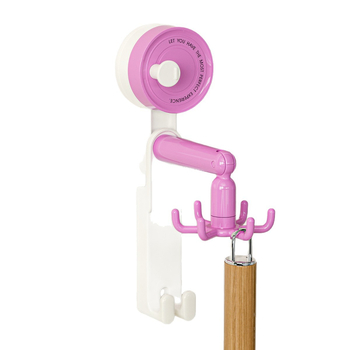 Late wind ABS стенен кухненски органайзер с вакуумна чашка, въртящи се шест зъби за съдове и прибори, тегло 83.5 g