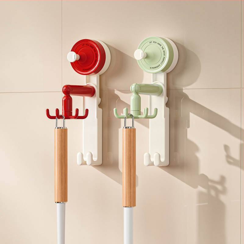 Late wind ABS nástenný kuchynský organizér so sponou, otáčajúcimi sa 6 pazúrmi háčikmi, hmotnosť 83.5 g