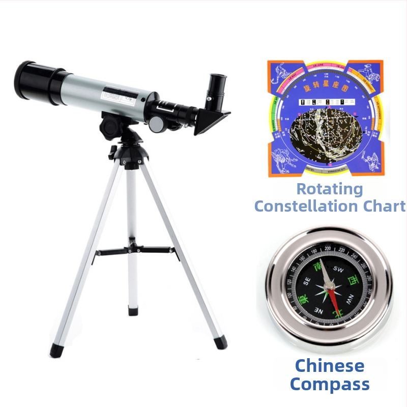 Jiatu F36050 Monokularni astronomski teleskop, povećanje 18x–90x, rezolucija 2 arksekunde