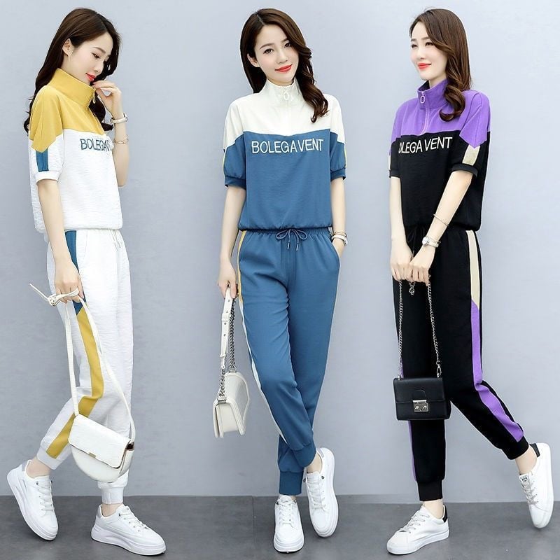 Ženski dvodijelni casual kostim set, proljeće 2023, chenille tkanina s elastanom, top bez rukava i hlače