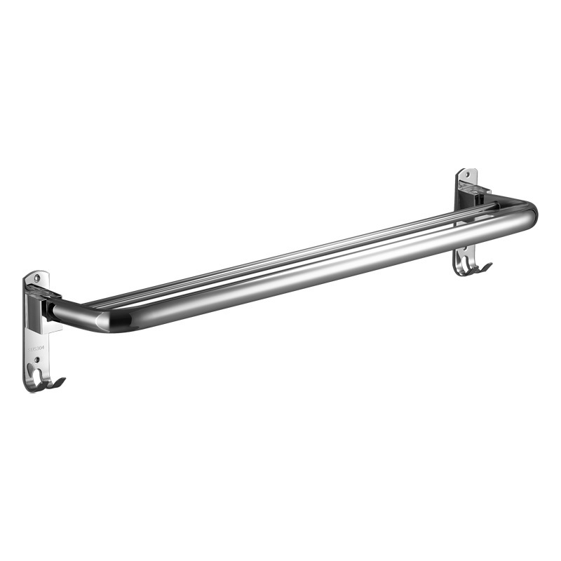 Rozsdamentes acél törölközőtartó, polírozott felület, egyetlen réteg, teherbírás 20–30 kg, Ni qiao, modern minimalista stílus