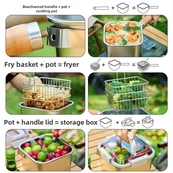 Štvorcová nádoba z nerezovej ocele, viacúčelová, kórejský štýl, na varenie a vyprážanie