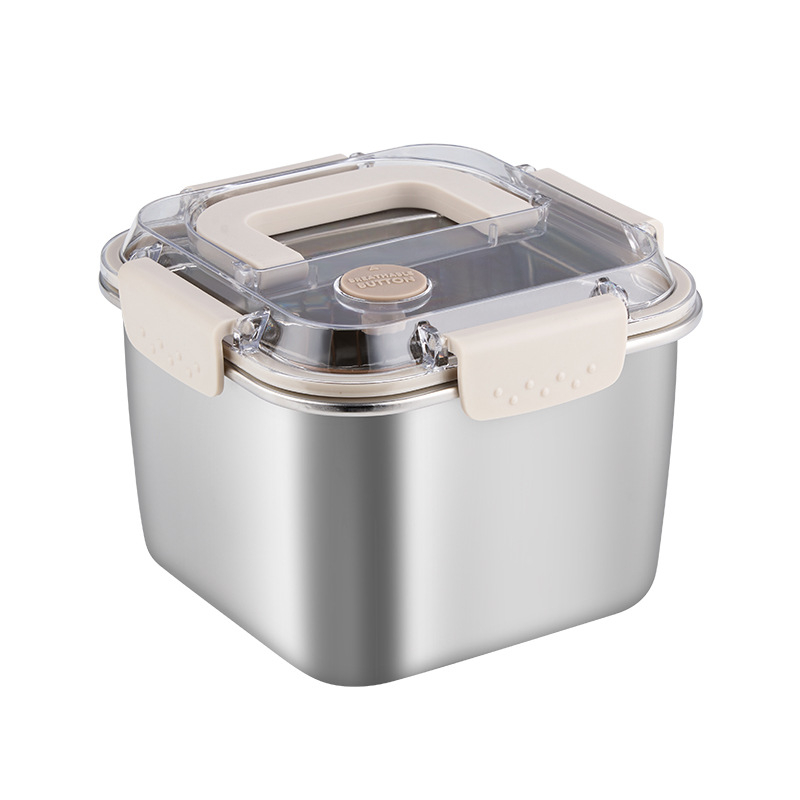 Τετράγωνη κατσαρόλα από ανοξείδωτο ατσάλι, πολυλειτουργική, κορεατικό στυλ, για βράσιμο και τηγάνισμα