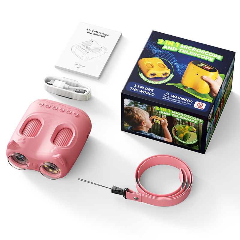 Gyermekek digitális binokulárjai és kézben tartható digitális mikroszkóp — HD képek, hordozható oktatási játék; Használat: Természetes megfigyelés; Márka: Egyéb; Import: Nem; Licenszelt magánmárkák: Nem