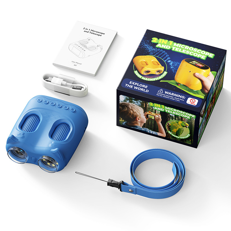 Gyermekek digitális binokulárjai és kézben tartható digitális mikroszkóp — HD képek, hordozható oktatási játék; Használat: Természetes megfigyelés; Márka: Egyéb; Import: Nem; Licenszelt magánmárkák: Nem