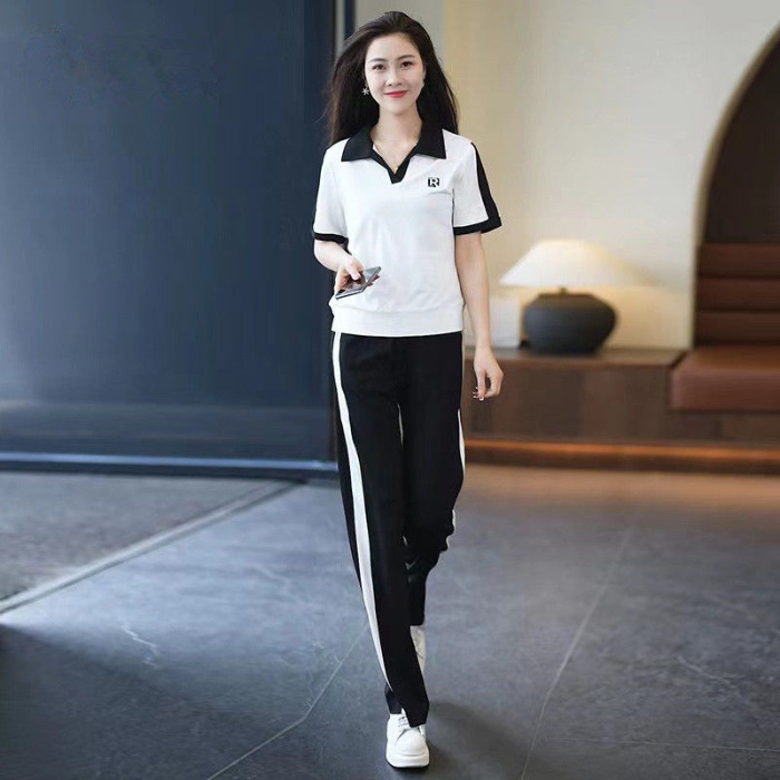 Két részes női kosztüm, királynői nővér-stílus, PVC anyag, 2024 nyár